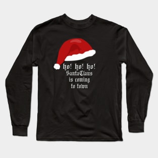 Santa Claus Hat and Beard Classic X-mas Song Long Sleeve T-Shirt